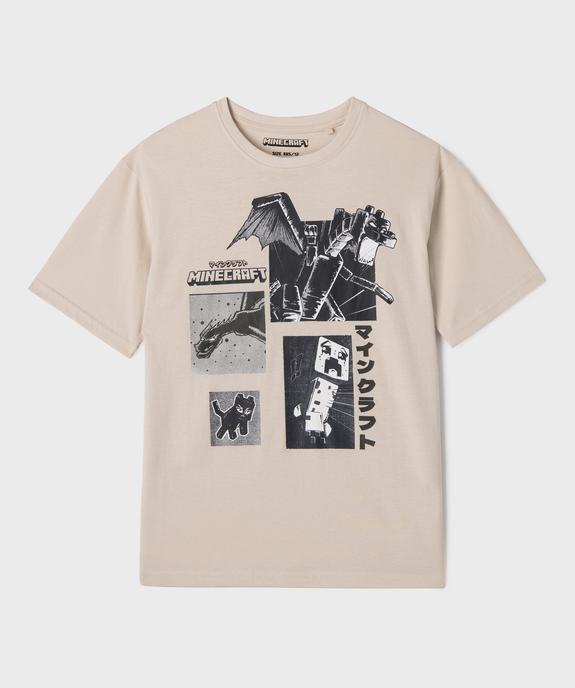 Tee-shirt manches courtes imprimé garçon - Minecraft vue1 - MINECRAFT - GEMO