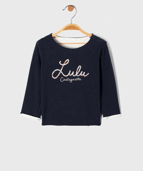 Tee-shirt manches longues réversible bébé fille - LuluCastagnette vue1 - LULU CASTAGNETTE GEMO FOR GOOD - GEMO