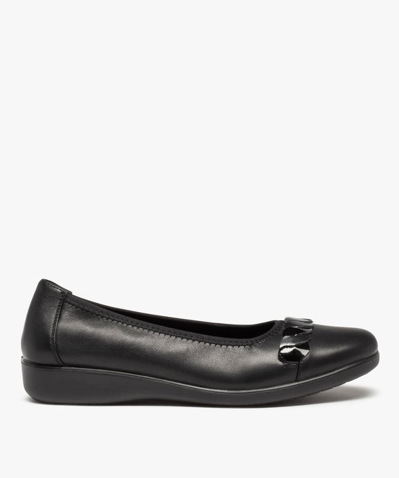 Ballerines confort femme dessus cuir uni à bride fantaisie  vue1 - GEMO (CONFORT) - GEMO