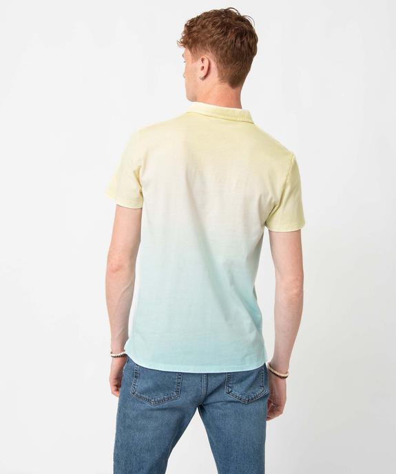 Polo homme à manches courtes coloris tie and dye vue3 - GEMO (HOMME) - GEMO