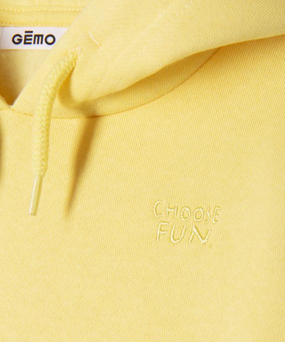 Sweat à capuche intérieur molletonné garçon vue2 - GEMO (ENFANT) - GEMO