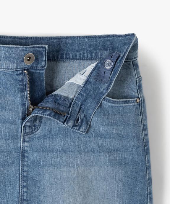 Jupe fille en jean extensible vue3 - GEMO (JUNIOR) - GEMO