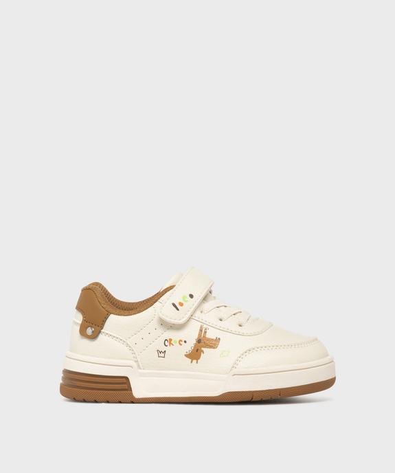 Baskets à scratch look urbain motif dinosaure garçon - 5 Miles vue1 - 5 MILES - GEMO