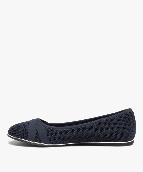 Ballerines femme à talon plat dessus uni en mesh vue3 - VALENTINA BALDANO GEMO FORGOOD - GEMO