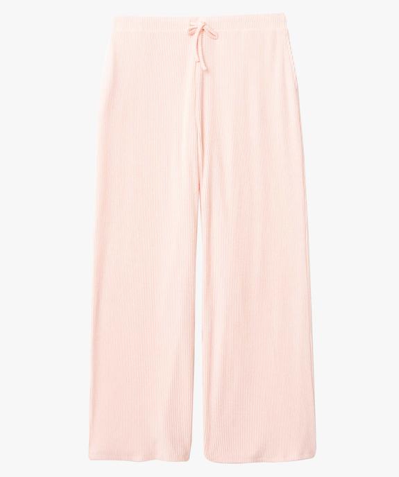 Pantalon d’intérieur femme grande taille en maille côtelée vue4 - GEMO(HOMWR FEM) - GEMO