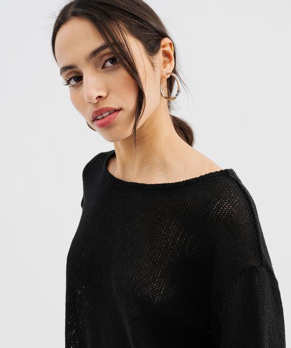 Pull léger en maille ajourée femme vue5 - GEMO(FEMME PAP) - GEMO