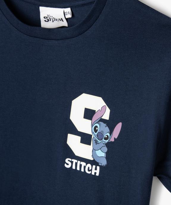 Tee-shirt court à manches courtes motif Stitch fille - Disney vue2 - LILO & STITCH - GEMO