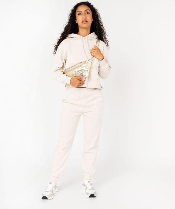Sweat à capuche coupe courte femme vue5 - GEMO(FEMME PAP) - GEMO