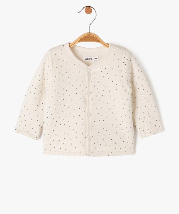 Ensemble 2 pièces bébé fille combinaison et gilet vue4 - GEMO 4G BEBE - GEMO