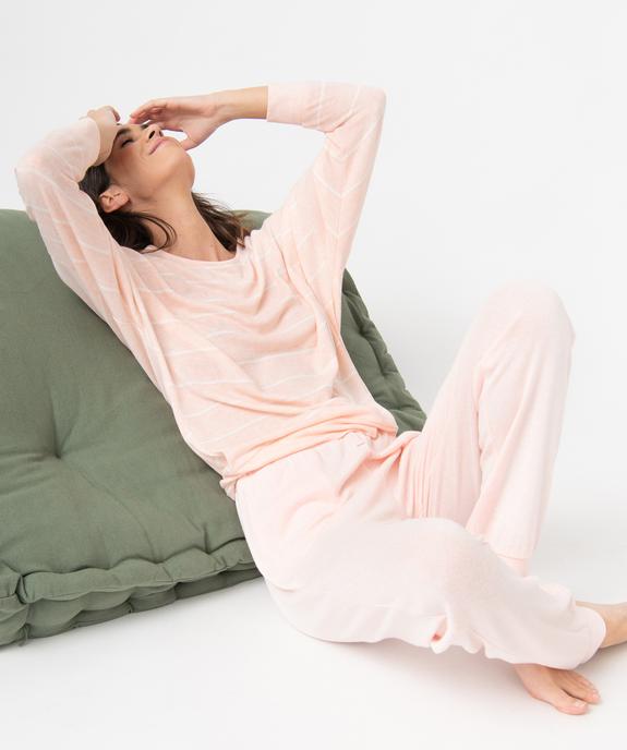 Pantalon de pyjama en maille fine femme vue5 - GEMO 4G FEMME - GEMO