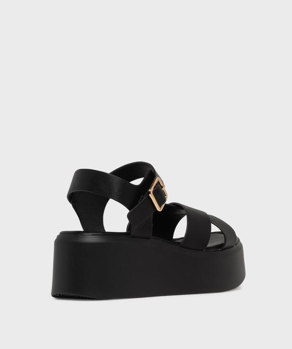 Sandales plateformes à brides croisées femme vue4 - 5 MILES - GEMO