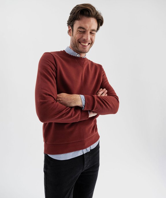 Sweat avec intérieur molletonné homme vue1 - GEMO 4G HOMME - GEMO
