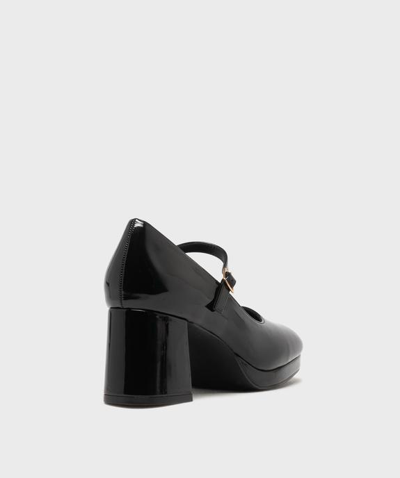 Babies à talon haut et semelle plateforme vernies femme vue4 - FOLLOW ME - GEMO
