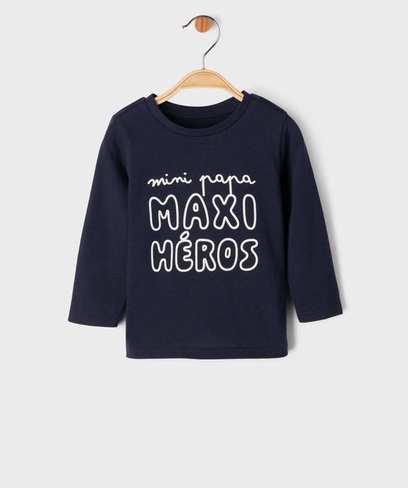 Tee-shirt manches longues à message bébé garçon vue1 - GEMO(BEBE DEBT) - GEMO