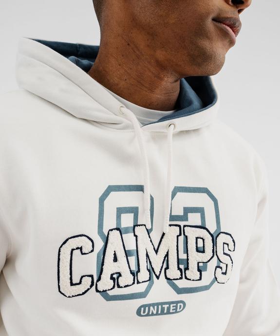 Sweat à capuche avec inscription en maille bouclette homme - Camps United vue2 - CAMPS GEMO FOR GOOD - GEMO