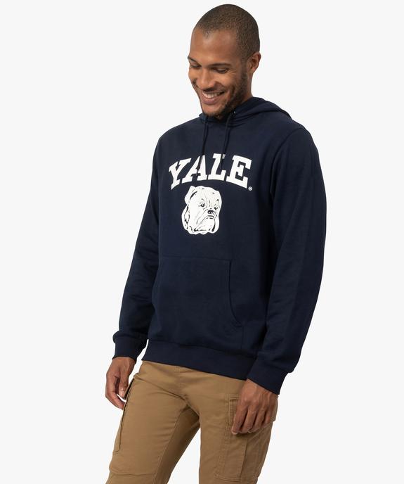 Sweat homme à capuche avec inscription contrastante vue1 - YALE - GEMO