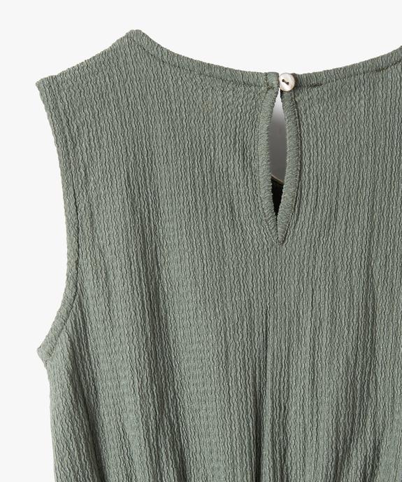 Robe fille en maille gaufrée avec col V doré vue3 - GEMO (ENFANT) - GEMO