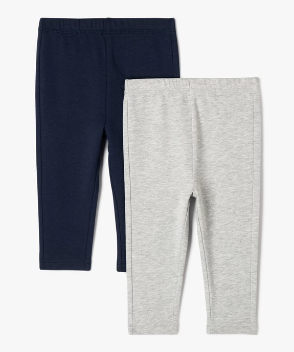 Legging en maille à taille élastiquée (lot de 2) bébé garçon  vue1 - GEMO(BEBE DEBT) - GEMO