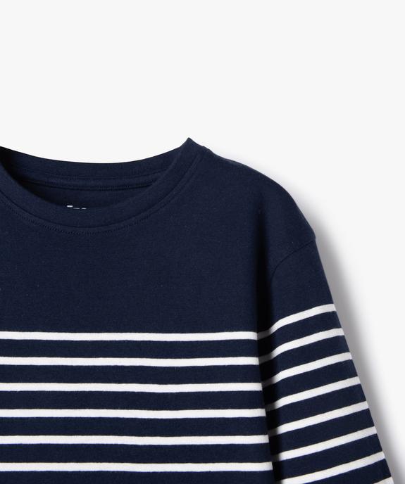 T-shirt manches longues rayé garçon vue2 - GEMO (ENFANT) - GEMO