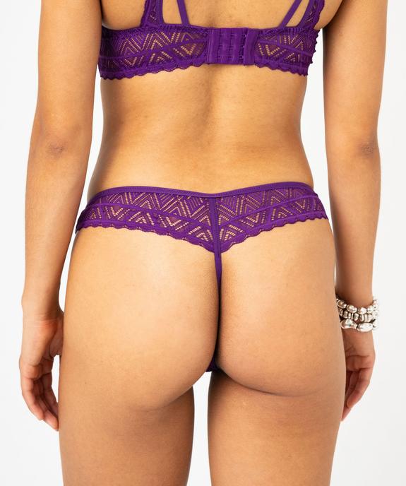 String en dentelle géométrique femme vue2 - GEMO(HOMWR FEM) - GEMO