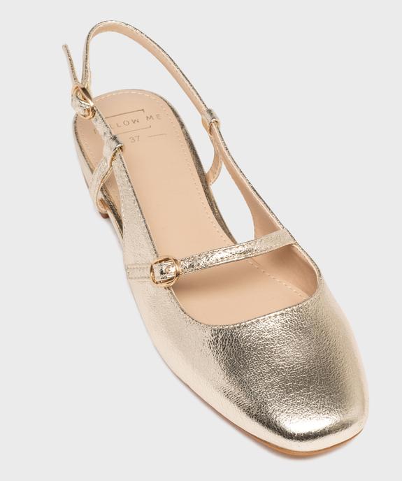 Ballerines vernies slingback à bout carré et brides femme - Follow Me vue5 - FOLLOW ME - GEMO