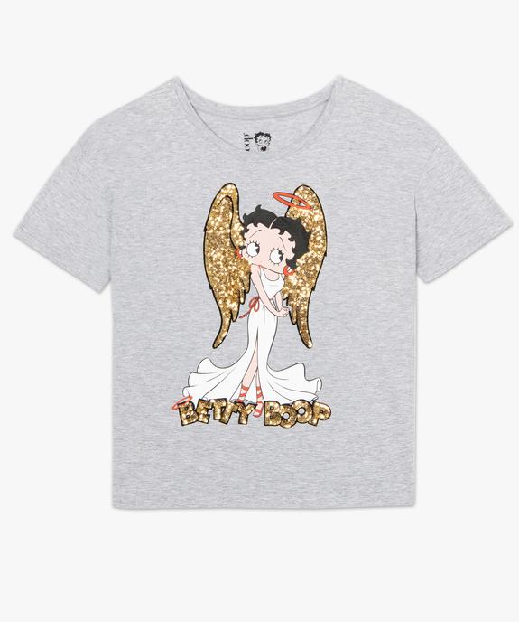 Tee-shirt femme avec motif en sequins brodés – Betty Boop vue4 - BETTY BOOP - GEMO