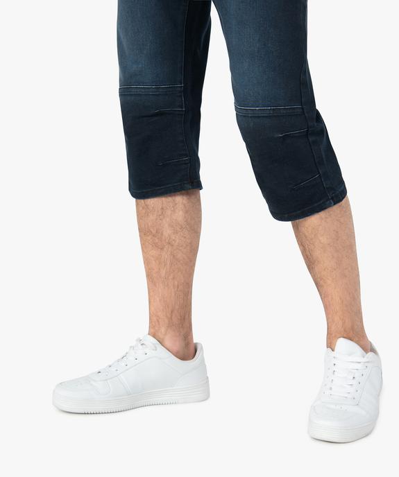 Bermuda/pantacourt homme en jean légèrement délavé vue2 - GEMO (HOMME) - GEMO