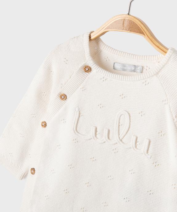 Ensemble 2 pièces en maille bébé fille brassière et pantalon - LuluCastagnette vue2 - LULU CASTAGNETTE G4G D - GEMO