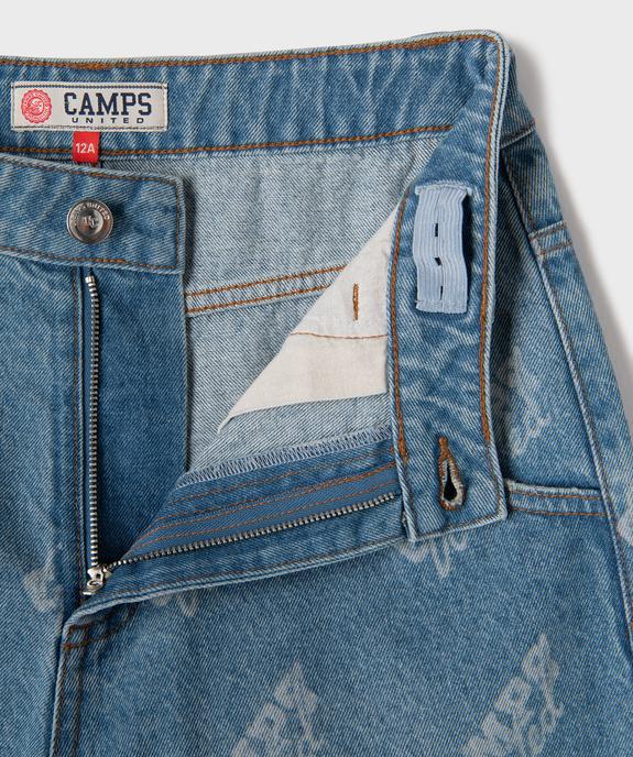 Bermuda en jean coupe large avec taille ajustable garçon - Camps United vue2 - CAMPS - GEMO