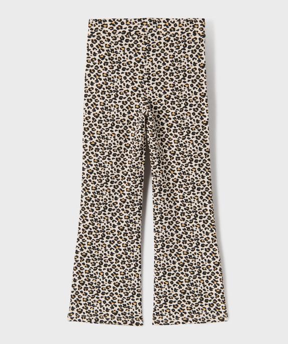 Legging flare en maille bouclette imprimée fille vue3 - GEMO 4G FILLE - GEMO