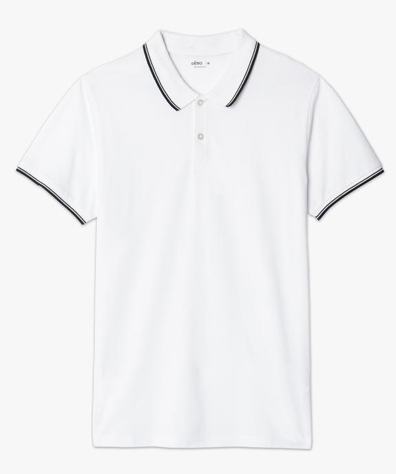 Polo homme à manches courtes 100% coton bio vue4 - GEMO (HOMME) - GEMO