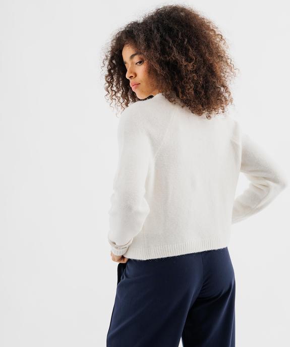 Gilet col rond boutonné femme vue3 - GEMO(FEMME PAP) - GEMO