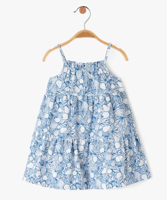 Robe à fines bretelles et volants imprimés bébé fille vue1 - GEMO(BEBE DEBT) - GEMO