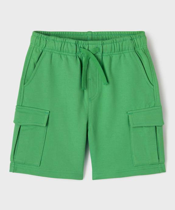 Bermuda en maille coupe cargo garçon vue1 - GEMO (ENFANT) - GEMO