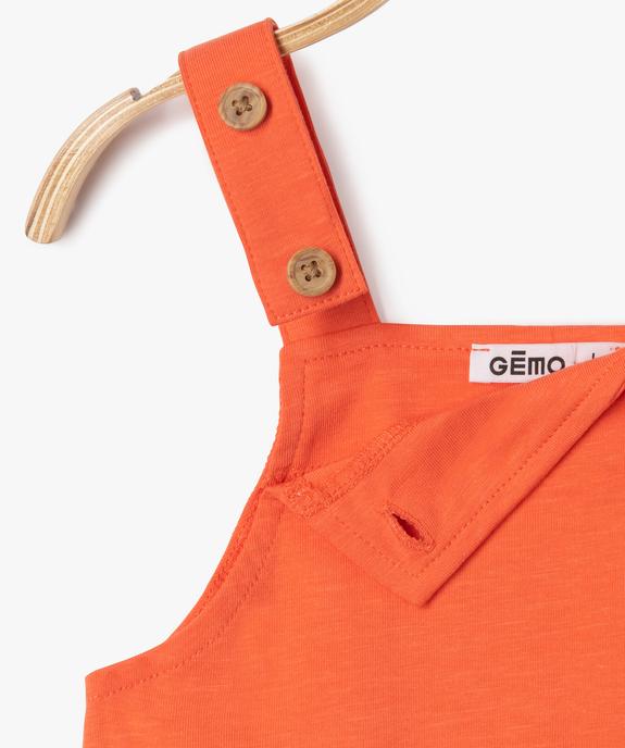 Salopette courte bébé garçon en jersey de coton vue2 - GEMO 4G BEBE - GEMO