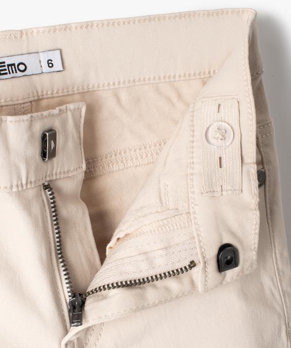 Pantalon garçon coupe skinny en toile extensible vue4 - GEMO 4G GARCON - GEMO