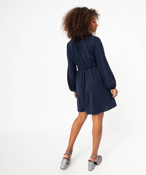 Robe à manches longues avec col chemise femme vue3 - GEMO(FEMME PAP) - GEMO