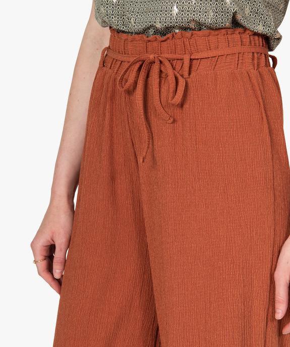 Pantacourt femme large en crêpe vue2 - GEMO(FEMME PAP) - GEMO