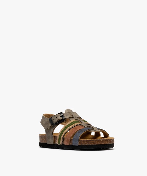 Sandales multibrides à semelle intérieure cuir ergonomique garçon vue2 - BUGGY GEMO FOR GOOD - GEMO