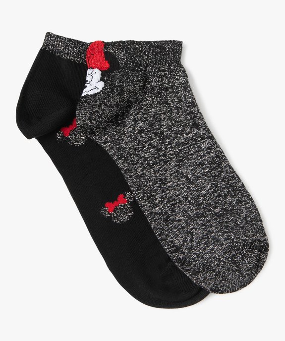 Socquettes femme avec motifs Minnie (lot de 2) - Disney vue1 - DISNEY DTR - GEMO
