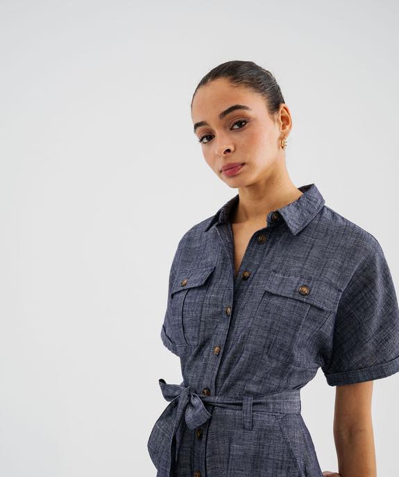 Combishort à manches courtes femme - LuluCastagnette vue2 - LULUCASTAGNETTE - GEMO