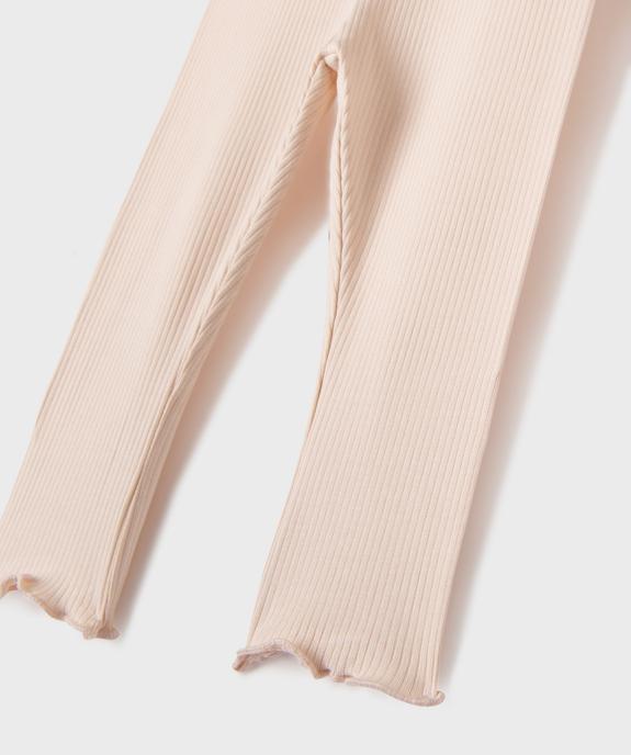 Legging en maille côtelée avec bas froncé bébé fille  vue2 - GEMO 4G BEBE - GEMO