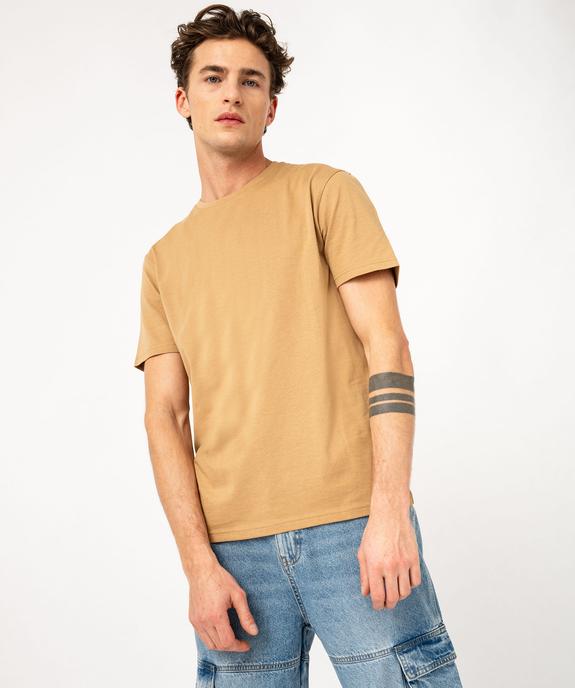 Tee-shirt à manches courtes et col rond homme vue1 - GEMO 4G HOMME - GEMO