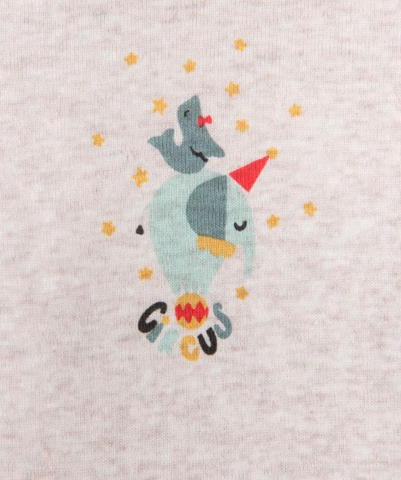 Body manches longues à motif cirque bébé garçon (lot de 3) vue2 - GEMO 4G BEBE - GEMO