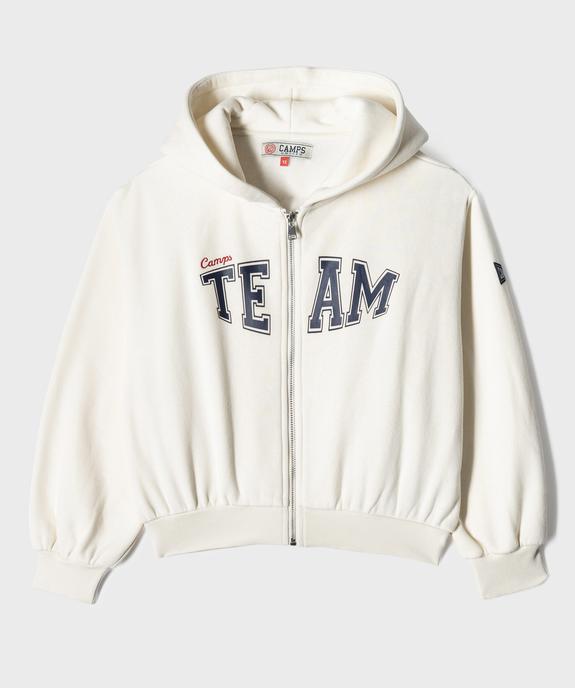 Sweat à capuche coupe courte fille - Camps United vue1 - CAMPS GEMO FOR GOOD - GEMO