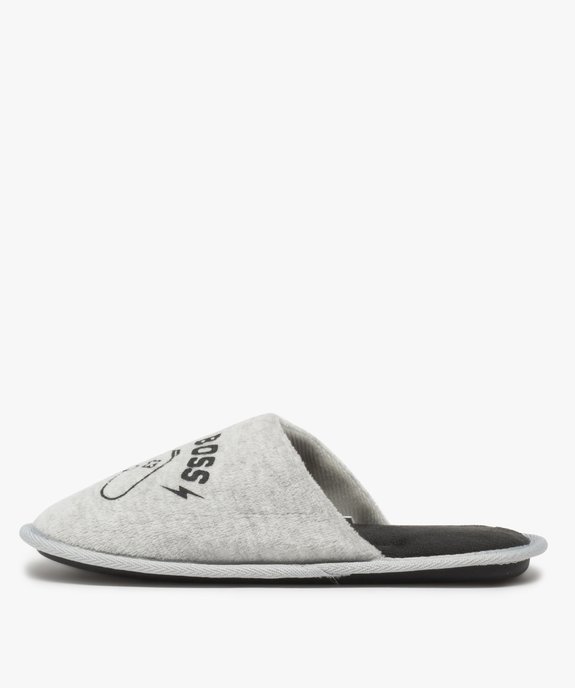 Chaussons garçon forme mule avec motif jeu vidéo vue3 - GEMO 4G GARCON - GEMO