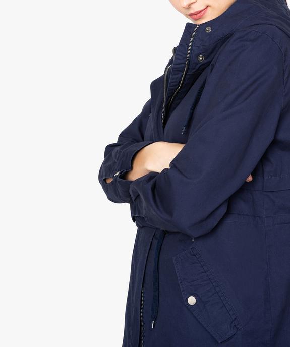 Parka femme fine mi-longue à capuche vue2 - GEMO(FEMME PAP) - GEMO