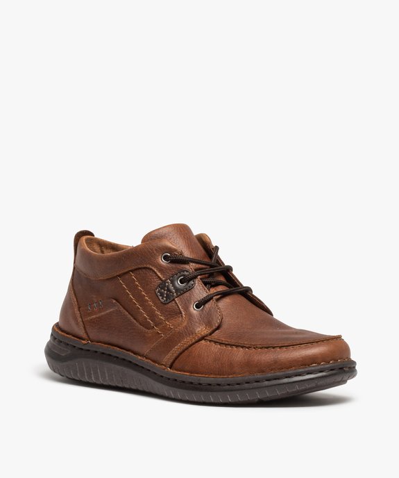 Derbies homme confort dessus cuir à lacets – Zen Air  vue2 - ZEN AIR - GEMO