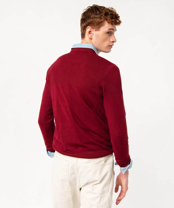 Pull en maille fine à col rond homme vue3 - GEMO 4G HOMME - GEMO