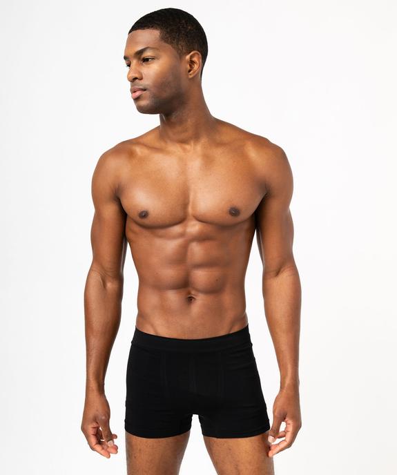Boxer en maille extensible sans coutures uni homme (lot de 2) vue2 - GEMO(HOMWR HOM) - GEMO